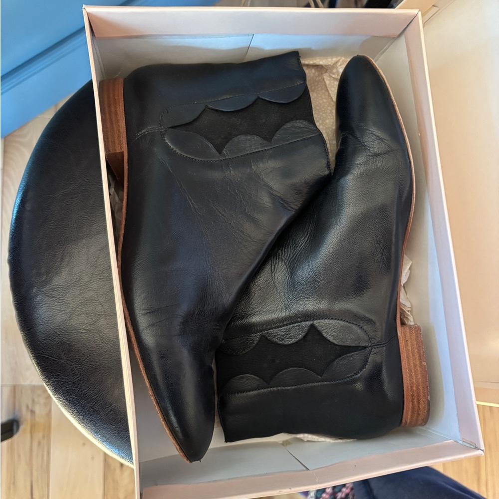 LOEFFLER RANDALL INDIE ANKLE BOOTS NAPA LEATHER BLACK